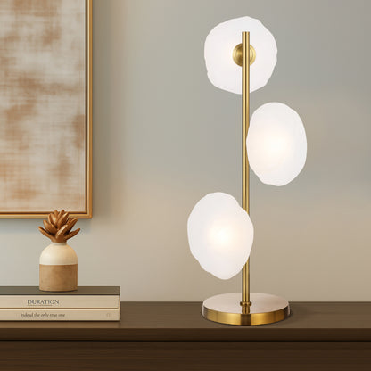Chamonix TFS TABLE LAMP 3 LTS 3x6wG9max H900 GLASS D200 ANT GOLD / FROST GLASS