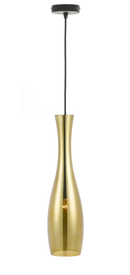 TFS 1 PENDANT 25wE27max D:130 H:500 BLACK/GOLD cab:2.0m