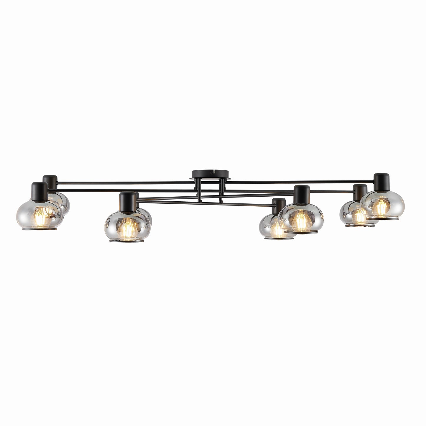 TFS 8 LT CTC 8x25wE27max L:1200 W:540 H:210 BLACK MATT/ SMOKE GLASS