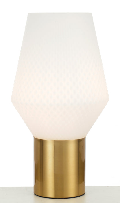 TFS TABLE LAMP 25wE27max D200 H350 OPAL MATT / ANT.GOLD