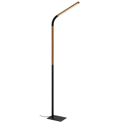 TFS FLOOR LAMP 10wLED L435 W150 H1400 990Lm FOOT SWTC 3000K BLACK MATT/ASH TIMBER