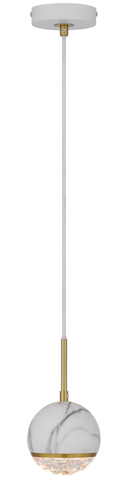 TFS 1 PENDANT 6wG9max not incl D110 cab:2m WHITE MARBLE LOOK / CLEAR