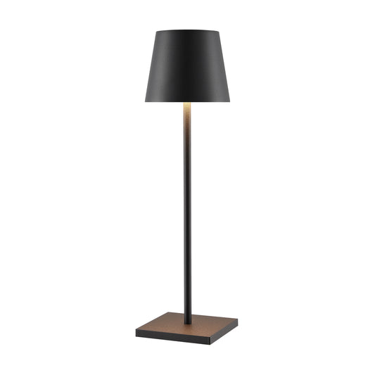 TFS RECHARGEABLE TABLE LAMP 3wLED D108 H380 IP54 1.5M 3000 K 300LM 2X2000mah BLACK SAND