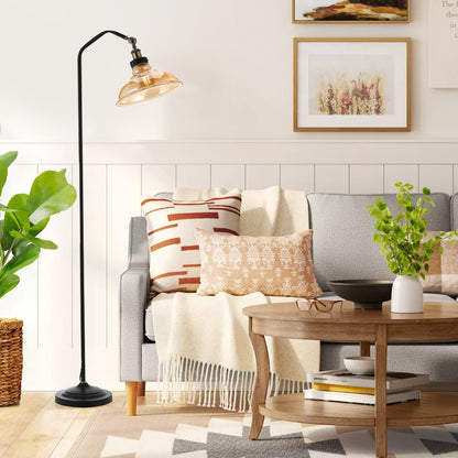 TFS FLOOR LAMP 25wE27max D 300 H1620cable2.0 BLACK AMBER