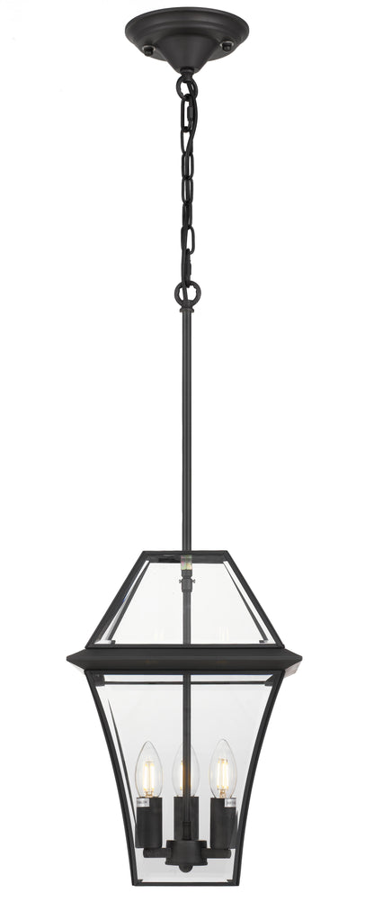 TFS 27 PENDANT 25wE14max L:275 H:400 - IP43 BLACK/CLEAR ROD:300mm + CHAIN:1000