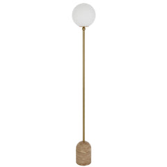 TFS FLOOR LAMP 25wE27max D:200 H1500 INLINE SWT BEIGE TRAVERTINE/ANT GOLD/OPAL MATT