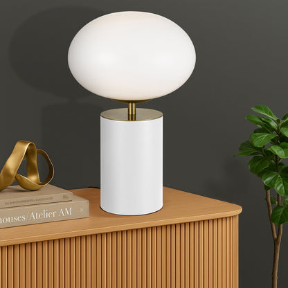 TFS TOUCH TABLE LAMP 5wE14 3000K D200 H320 WHITE 9001 / GOLD/ OPAL GLOSS