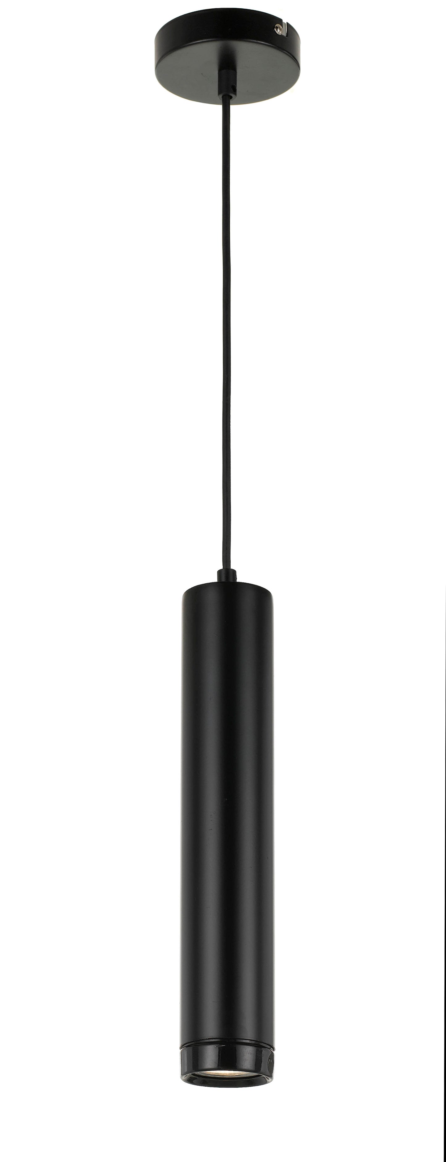 TFS LED PENDANT 4wGU10S4 nonDIM D:60 H:320 cab1.5 350Lm BLACK/BLACK 4000k