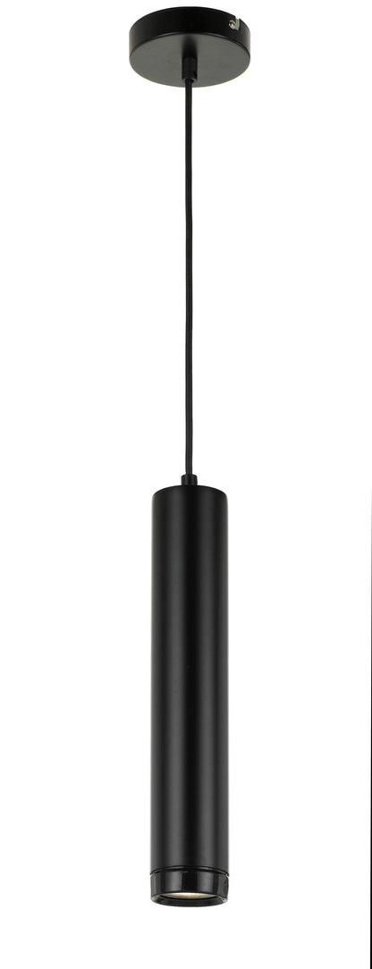TFS LED PENDANT 4wGU10S4 nonDIM D:60 H:320 cab1.5 350Lm BLACK/BLACK 4000k