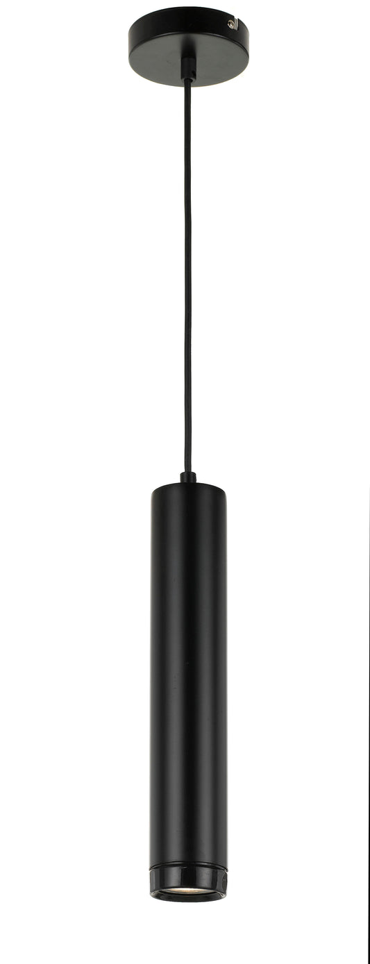 TFS LED PENDANT 4wGU10S4 nonDIM D:60 H:320 cab1.5 350Lm BLACK/BLACK 4000k