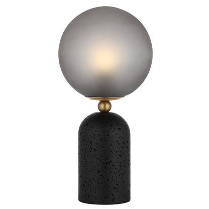 TFS TABLE LAMP 25wE27max D:200 H:420 INLINE BLACK TRA/ DARK ANT BRASS/GREY SMOKE