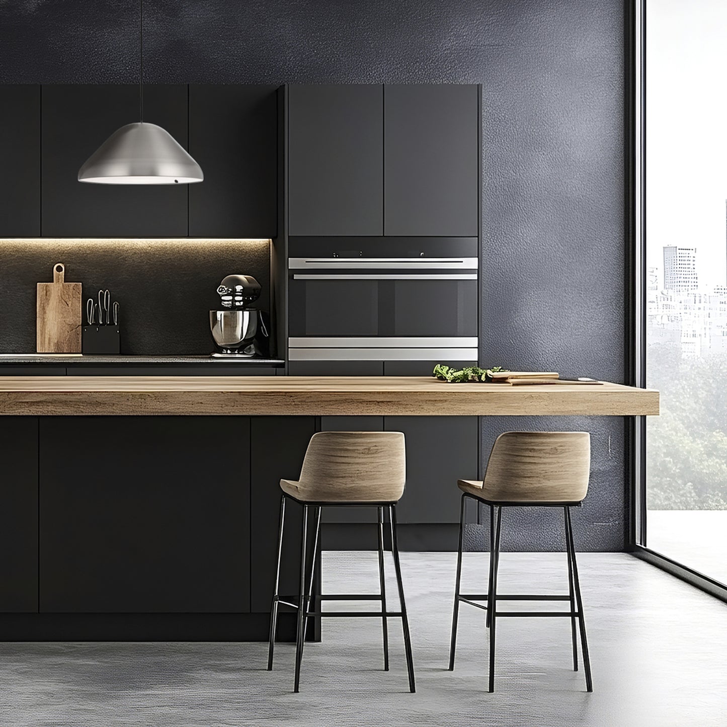 TFS 44CM PENDANT 25wE27max D440 H195 CAB 2M NICKEL SATIN