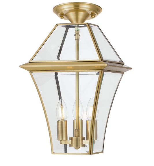 TFS 27 PENDANT 25wE14max L:275 H:400 - IP43 BRASS/CLEAR ROD:300mm + CHAIN:1000