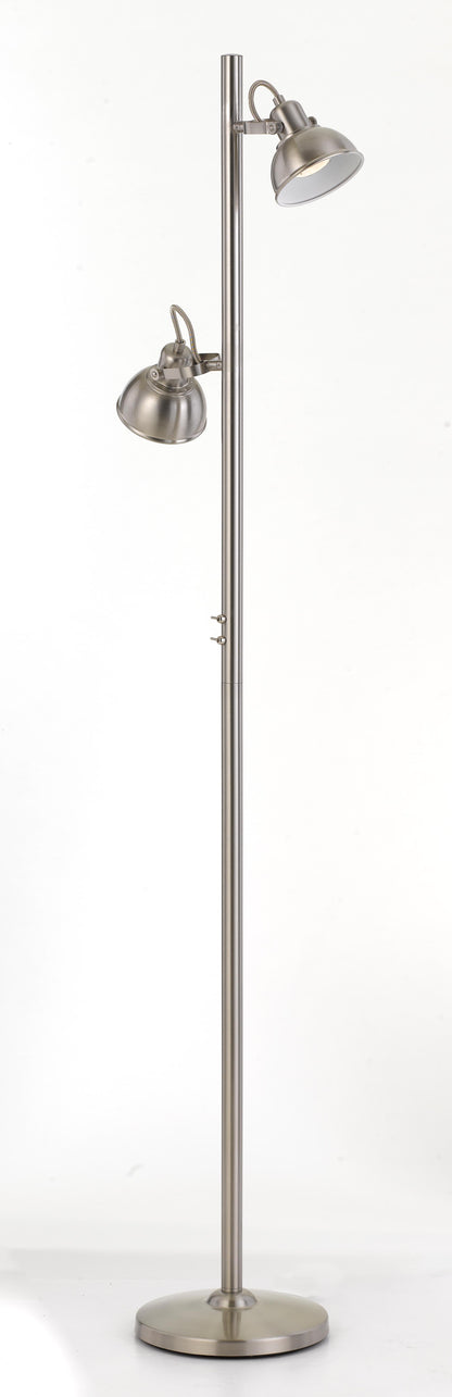TFS FLOOR LAMP 6wGU10max D:110 H:1500 DLB SWITCH ON POLE - NICKEL
