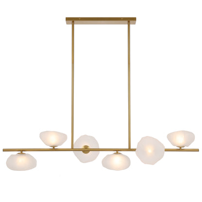 Versailles TFS 6 LTS PENDANT 6x6wG9max L1500 GLASS D200 ANT GOLD / FROST GLASS