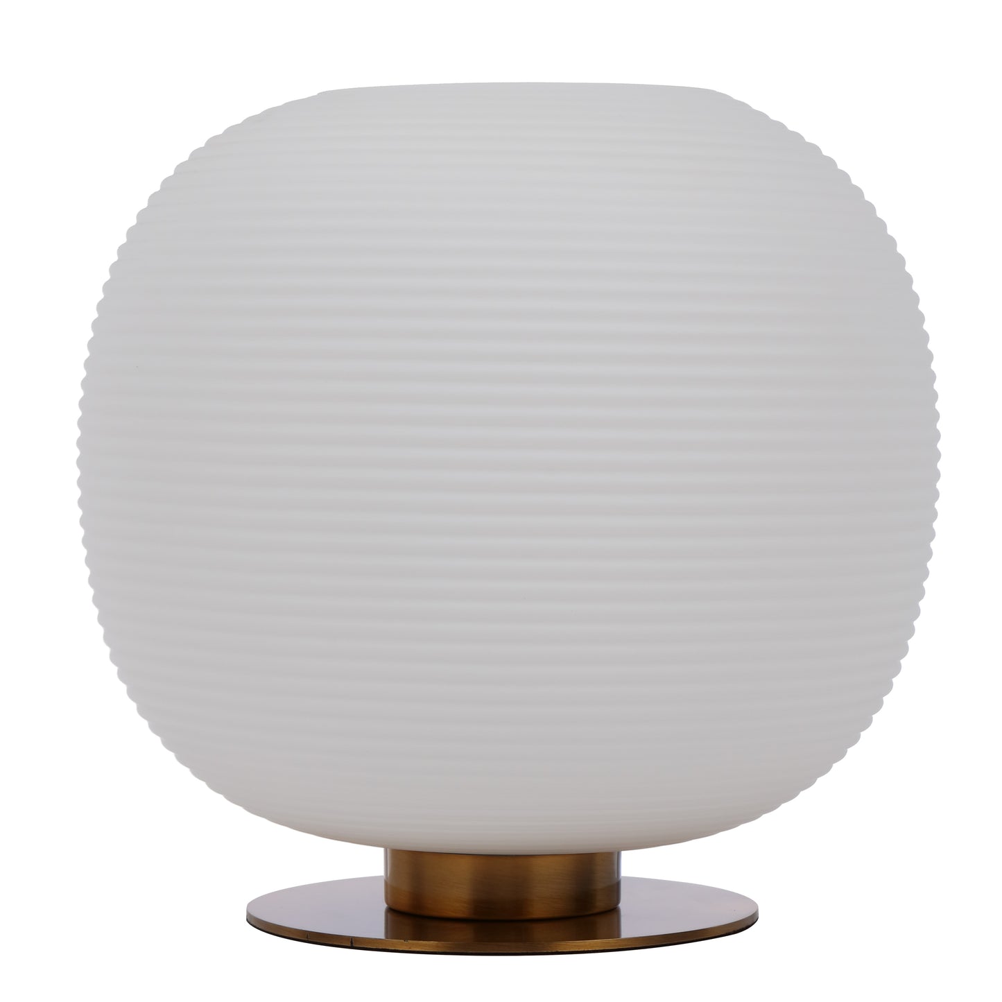 Leon TFS TABLE LAMP 25wE27max D:250 H:260 inline Switch ANT GOLD BASE / OPAL MAT GLASS