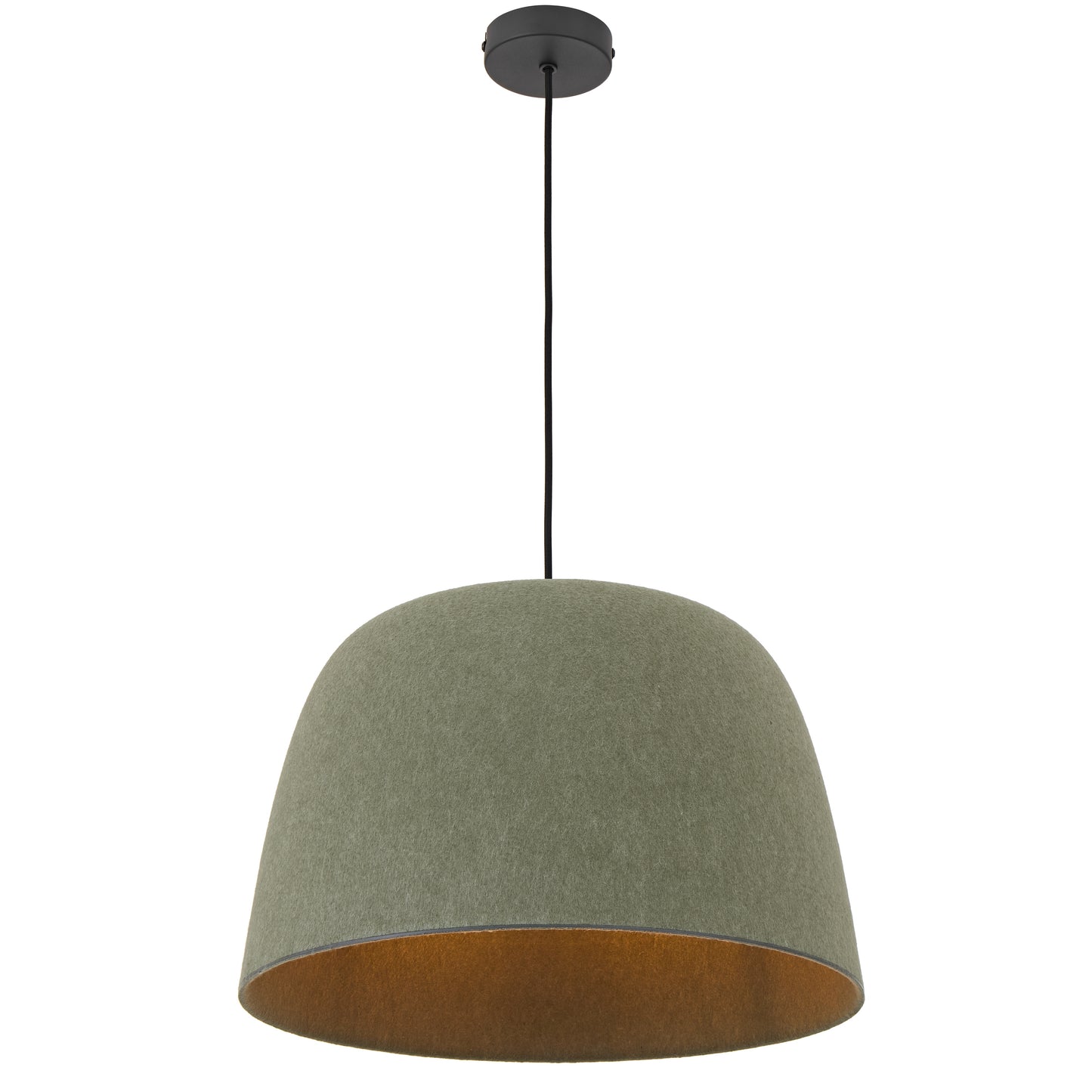 TFS FELT PENDANT 25wE27max D430 H270 cab 2m GREEN FELT