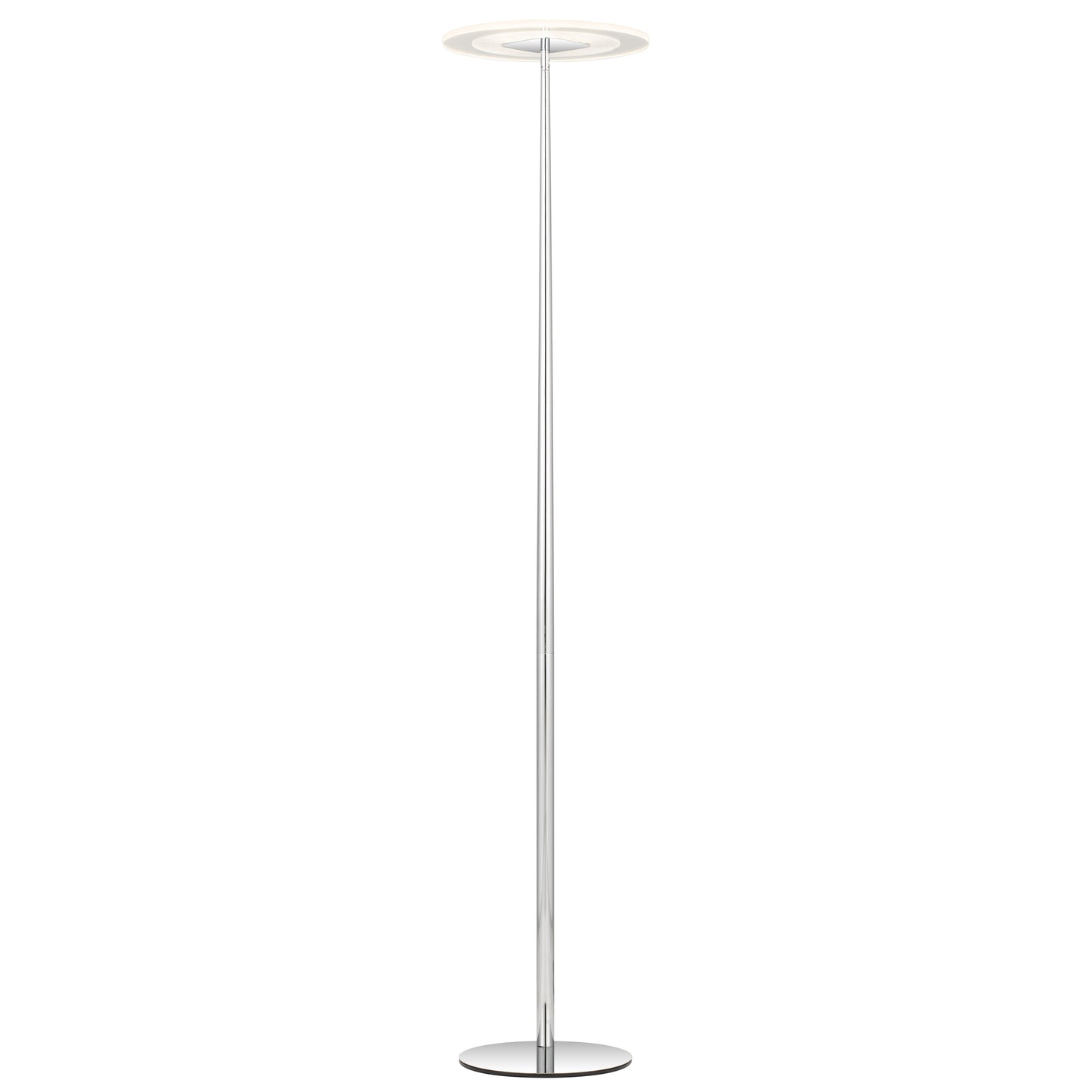 TFS LED FLOOR LAMP 12wLED 3CCT DIM 1800LM H1550 D350 foot swtch CHROME