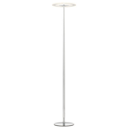 TFS LED FLOOR LAMP 12wLED 3CCT DIM 1800LM H1550 D350 foot swtch CHROME