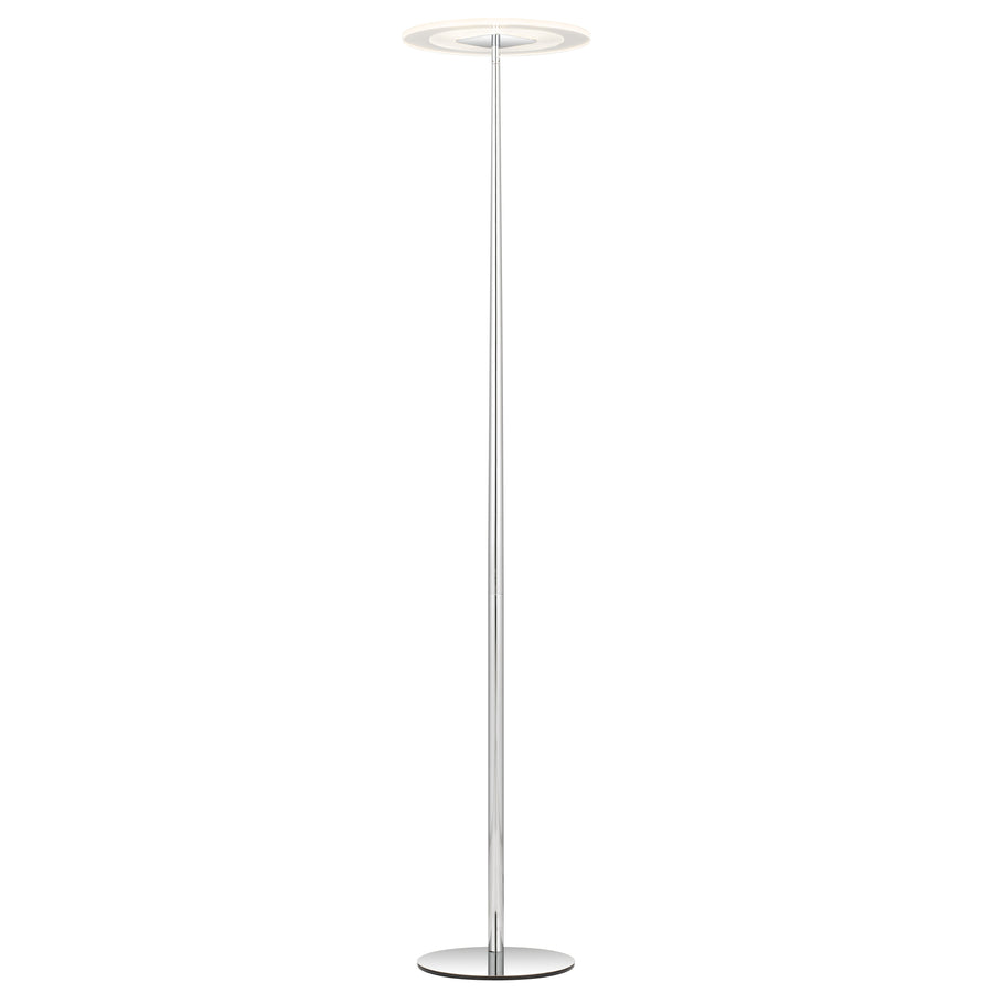 TFS LED FLOOR LAMP 12wLED 3CCT DIM 1800LM H1550 D350 foot swtch CHROME