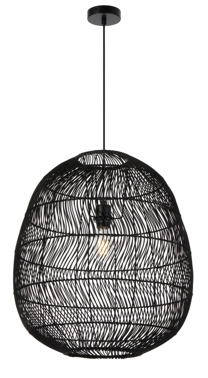 TFS 50 PENDANT 25wE27max D500 H550 cab1.5m BLACK RATTAN