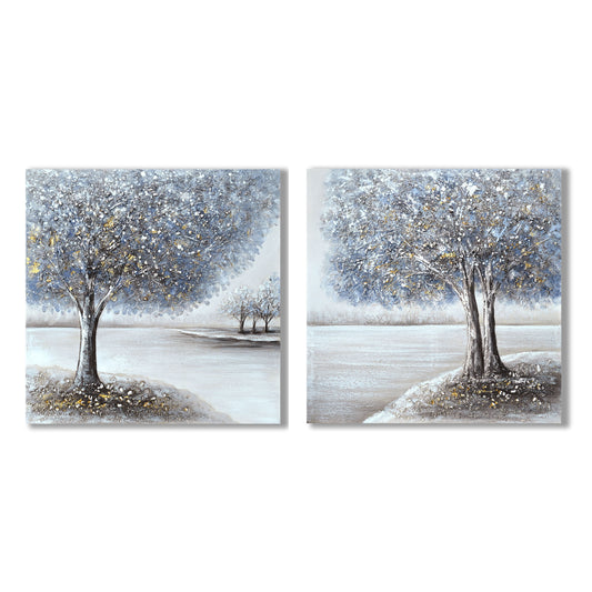 Blue Tree Hand Painting Picture