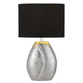 TFS CERAMIC TABLE LAMP 25wE27max H:400 D:260 CHROME/BLACK
