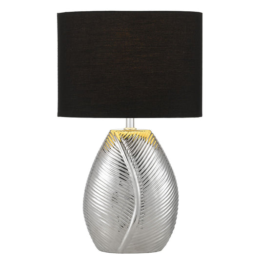 TFS CERAMIC TABLE LAMP 25wE27max H:400 D:260 CHROME/BLACK