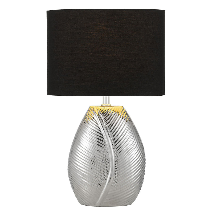 TFS CERAMIC TABLE LAMP 25wE27max H:400 D:260 CHROME/BLACK
