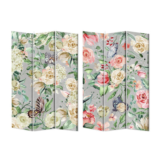 Flowers with Butterflies Room Divider