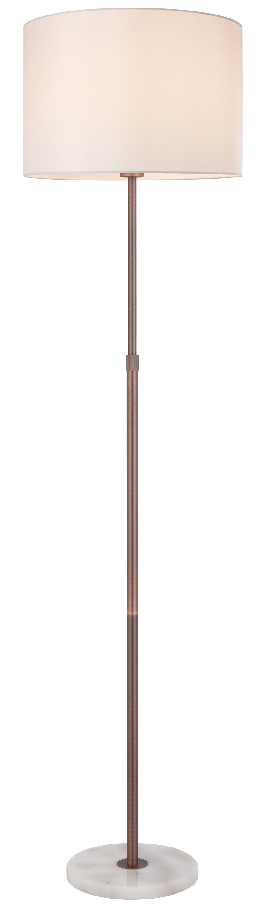 TFS FLOOR LAMP 25wE27max H:1600max D:400 foot switch WHITE MARBLE / BRONZE / IVORY