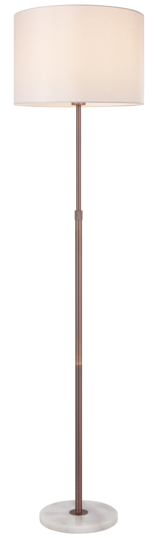 TFS FLOOR LAMP 25wE27max H:1600max D:400 foot switch WHITE MARBLE / BRONZE / IVORY
