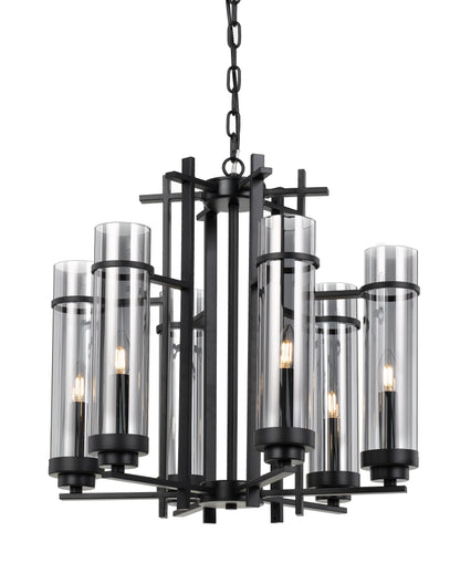 TFS 6LT PENDANT 6x25wE14 D:650 H:500 ANT BLACK/SMOKE CHAIN: 2M