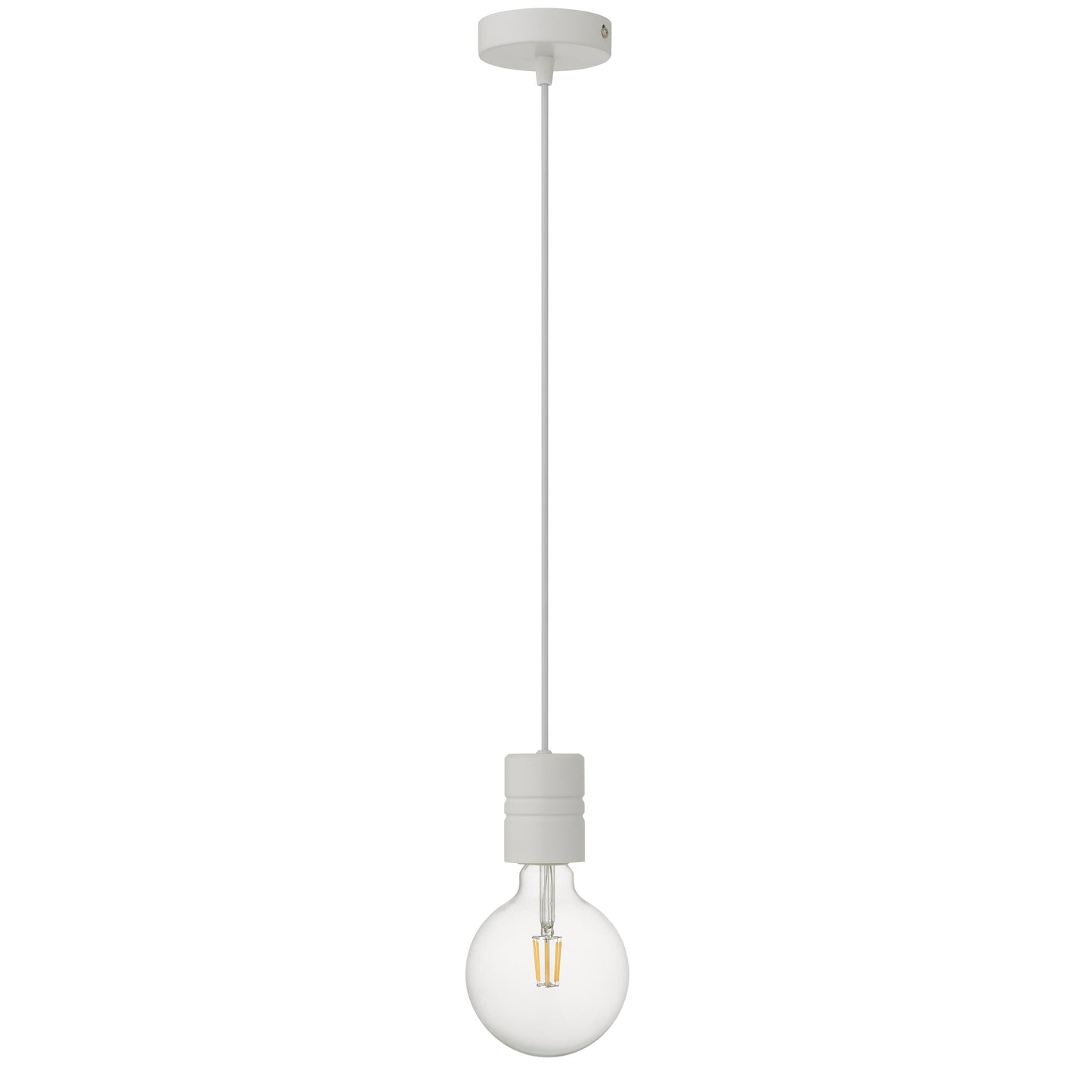 TFS CORD SET 25wE27max wSHADE RING L:2400 WHITE / WHITE