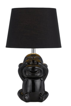 TFS CERAMIC TABLE LAMP 25wE27max H:380 D:215 BLACK/BLACK