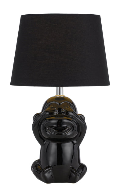 TFS CERAMIC TABLE LAMP 25wE27max H:380 D:215 BLACK/BLACK