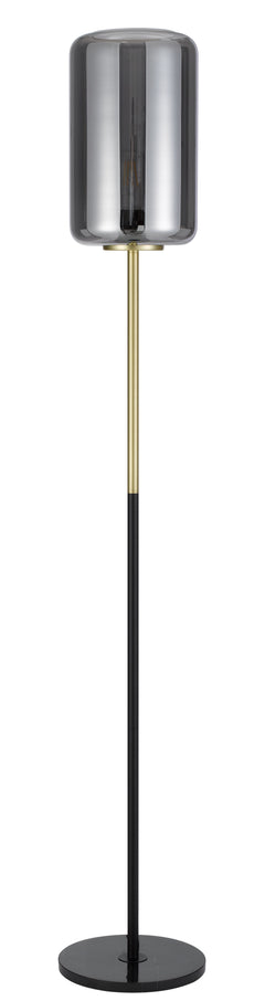 TFS FLOOR LAMP 25wE27max H:1520 D:210 BRASS MATT/BLACK MARBLE/SMOKE