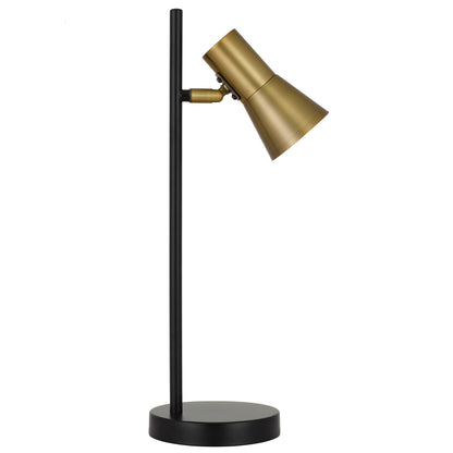 TFS TABLE LAMP 6wGU10max 174x140x450 INLINE SWT BRASS/BLACK STN/ GOLDEN INSIDE