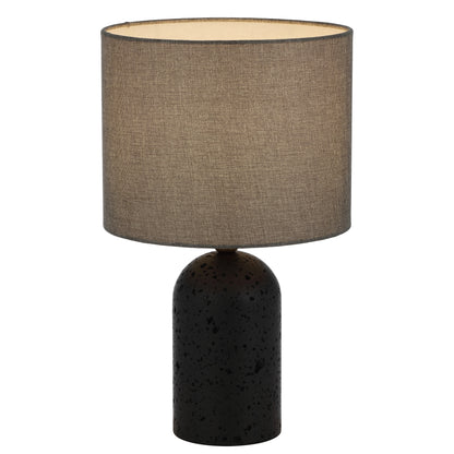 Murcia TFS TABLE LAMP 25wE27max D:250 H:420 inline swth BLACK TRAVERTNE/DARK ANT BRAS/ DGREY
