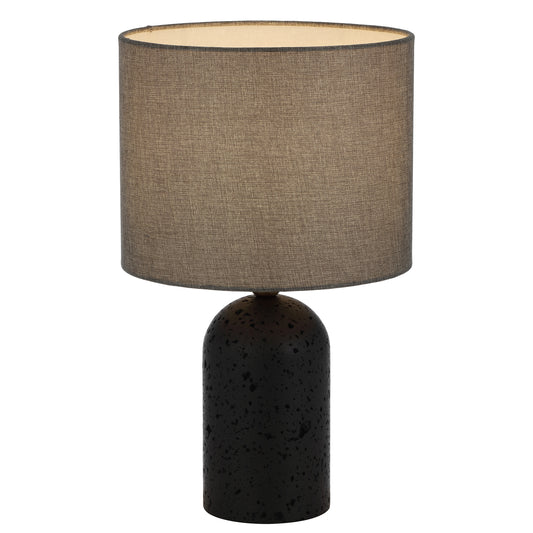 Murcia TFS TABLE LAMP 25wE27max D:250 H:420 inline swth BLACK TRAVERTNE/DARK ANT BRAS/ DGREY