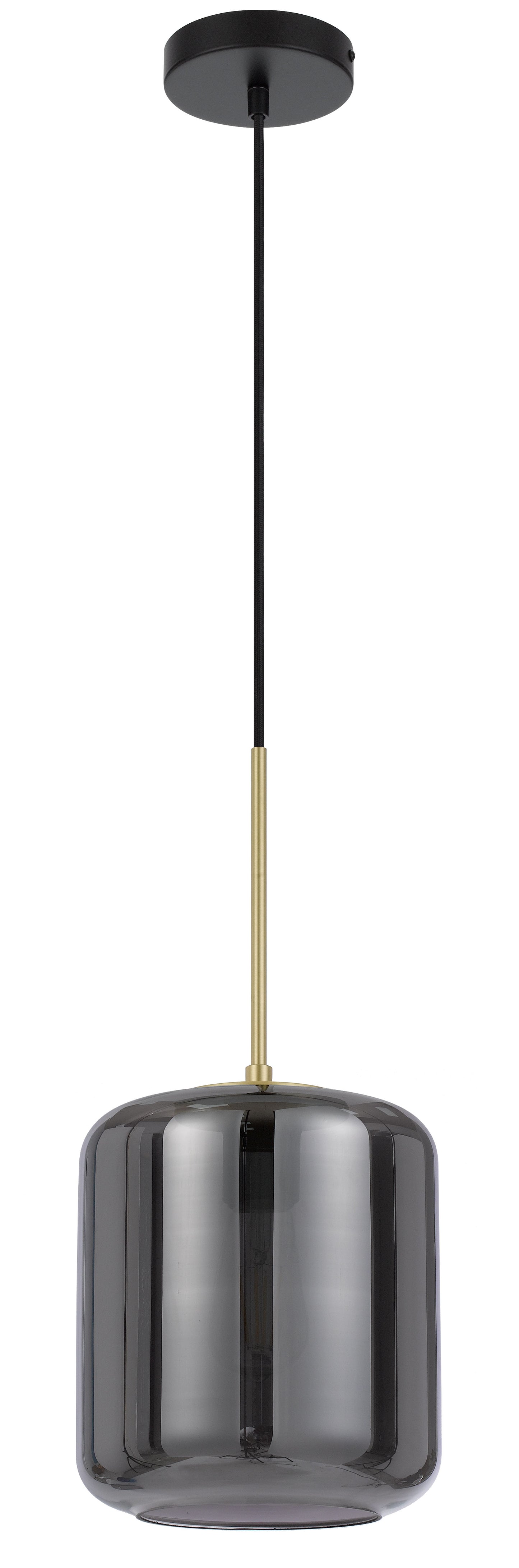 TFS SMALL PENDANT 25wE27max D:210 H:230 cab:2m BRASS MATT/SMOKE