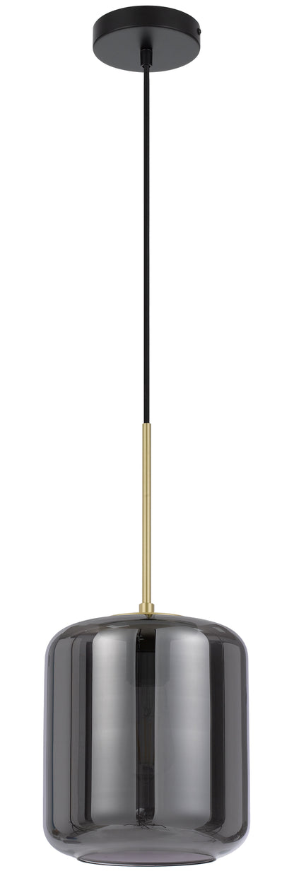 TFS SMALL PENDANT 25wE27max D:210 H:230 cab:2m BRASS MATT/SMOKE