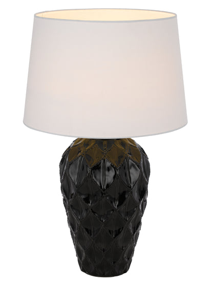TFS CERAMIC TABLE LAMP 25wE27max D:400 H:640 BLACK / WHITE