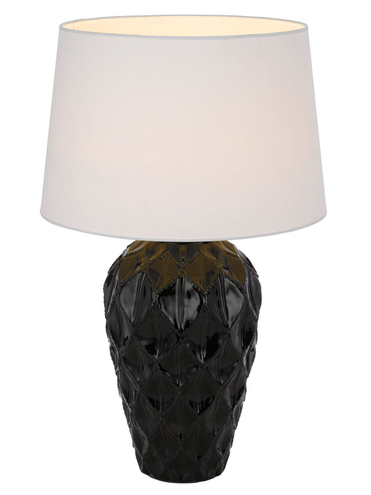 TFS CERAMIC TABLE LAMP 25wE27max D:400 H:640 BLACK / WHITE