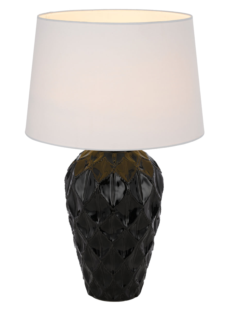 TFS CERAMIC TABLE LAMP 25wE27max D:400 H:640 BLACK / WHITE