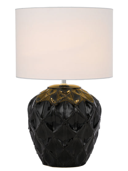 TFS CERAMIC TABLE LAMP 25wE27max D:330 H:540 BLACK / WHITE