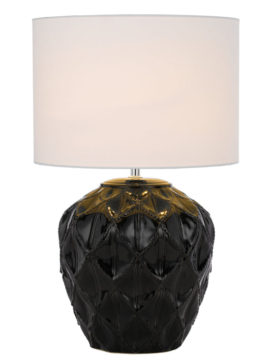 TFS CERAMIC TABLE LAMP 25wE27max D:330 H:540 BLACK / WHITE
