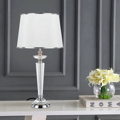 TFS TABLE LAMP 40wE27max. D:280 H:550 CHROME / CRYSTAL / WHITE