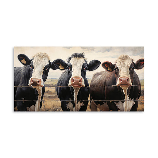 Triple Cows Canvas Print