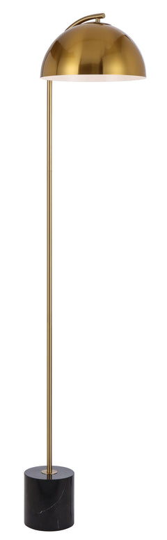TFS FLOOR LAMP 25wE27max L:400 W:150 H:1500 cable2.0 foot swt BLACK MARBLE/ANT GOLD